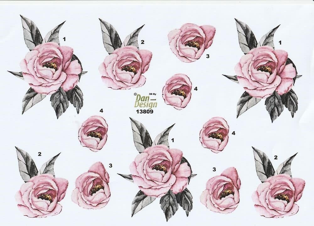 3D ark Dan Design 13809 Rose