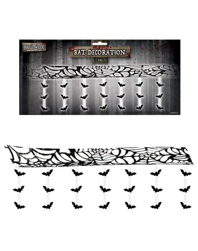 Halloween loftdekoration med flagermus 3m