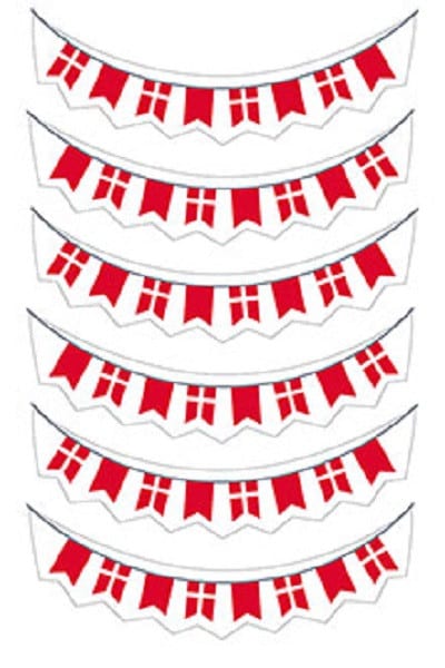 Stickers med Dannebrogs flag ranke