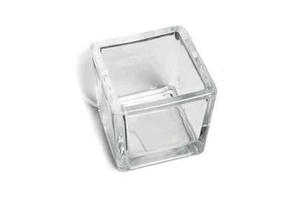 Glasstage til fyrfadslys 5x5cm 1stk