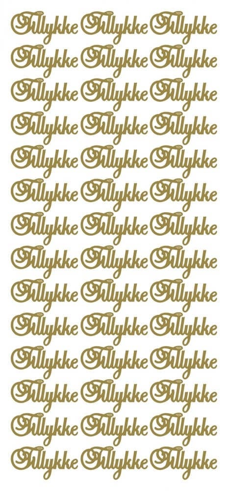 Stickers Tillykke guld 3438