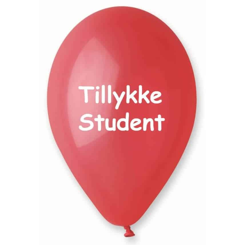 Balloner med Tillykke Student Rød