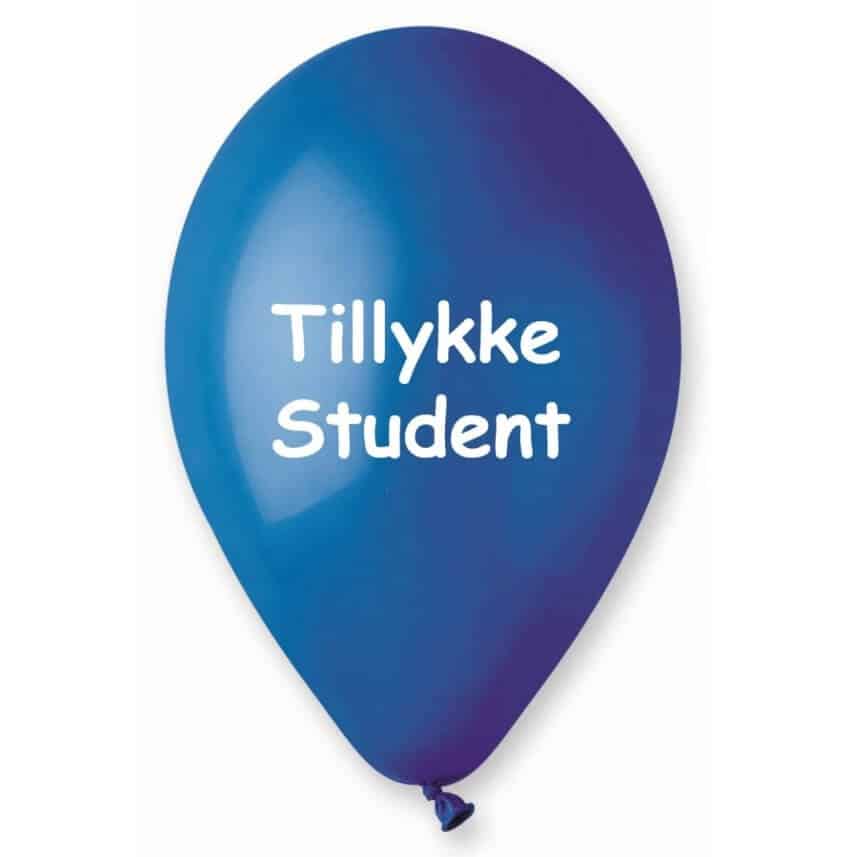 Balloner med Tillykke Student Blå