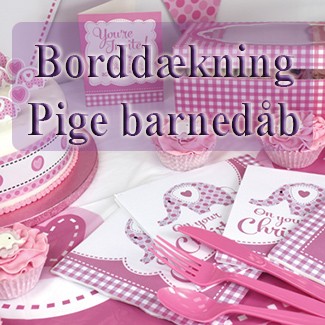 Borddækning til pige barnedåb
