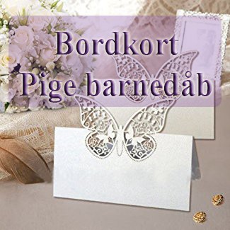 Bordkort til pige barnedåb