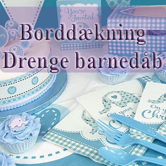 Borddækning drenge barnedåb