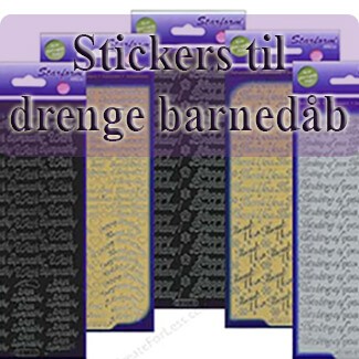 Stickers til drenge barnedåb