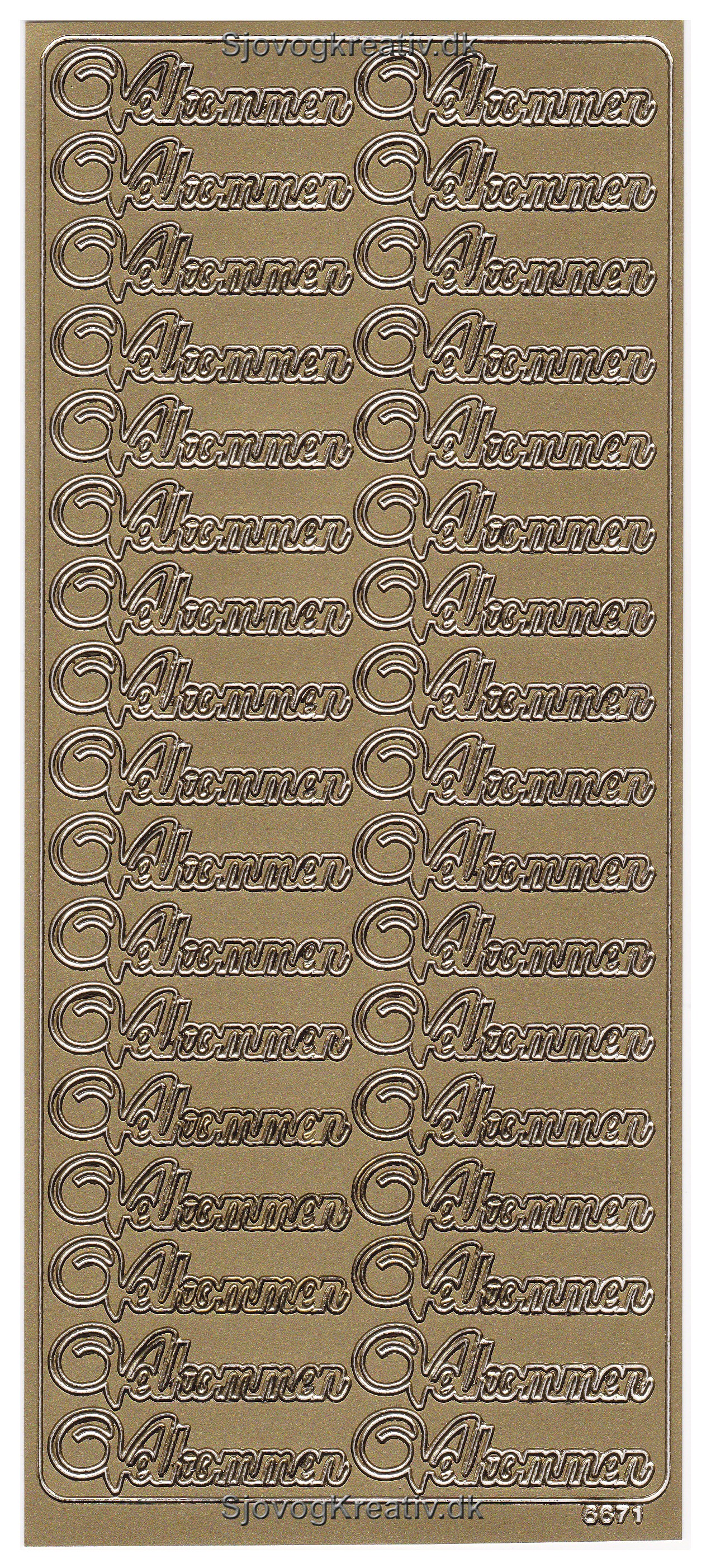 Stickers Velkommen guld 6671