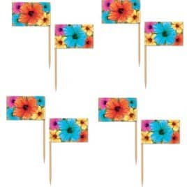 Hawaii-blomst-flag-picks