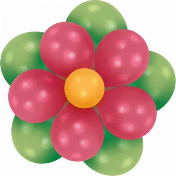 Ballon blomster dekoration sæt