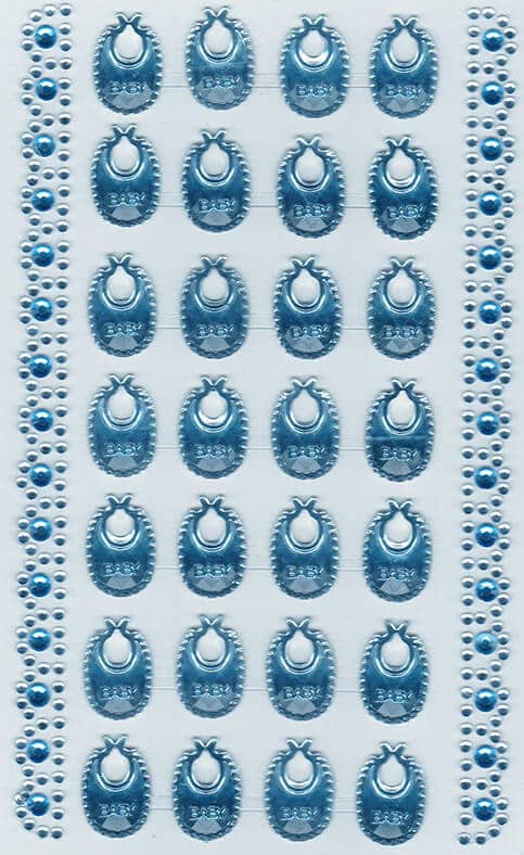 Rhinsten selvklæbende hagesmække lyseblå