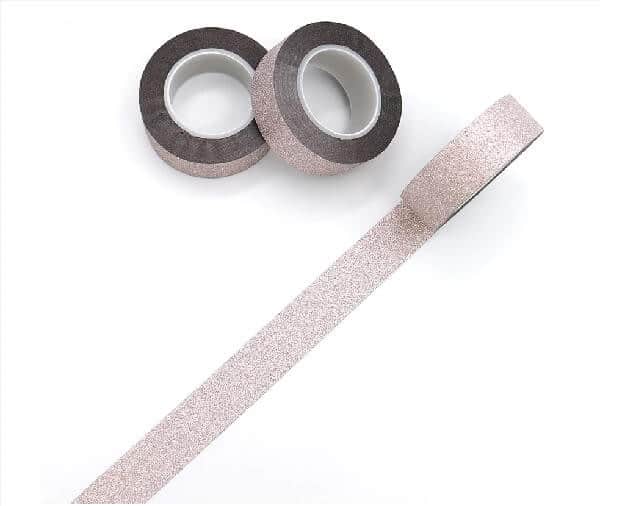 Glitter tape lyserød 10m