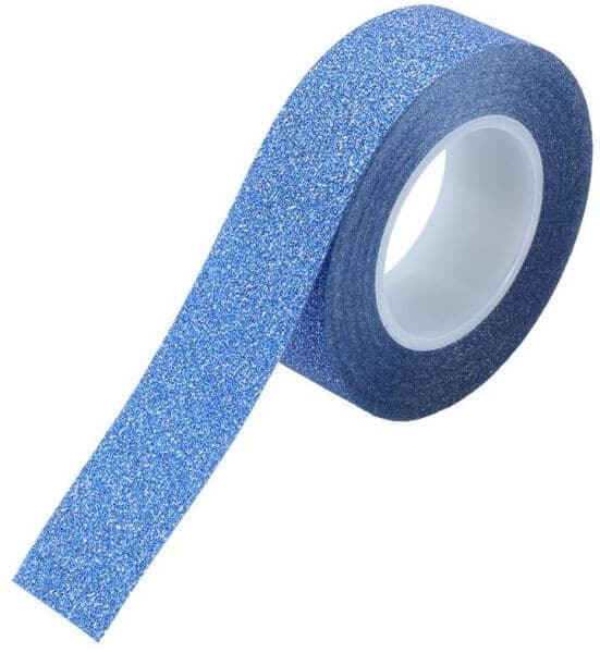 Glitter tape blå 10m