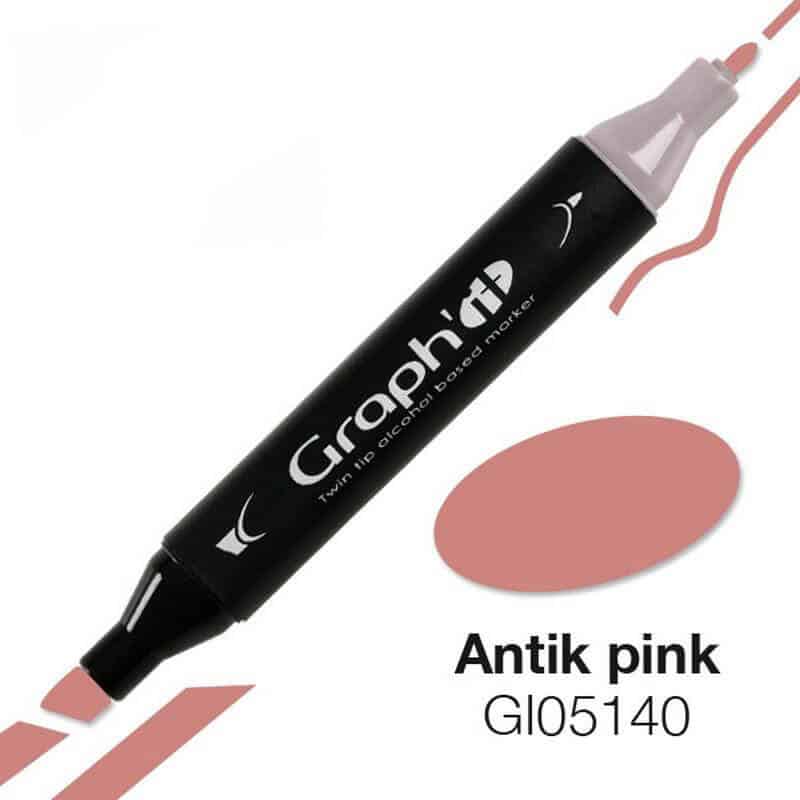 GRAPH'IT Twin Tip Marker GI05140 Antik Pink tusser