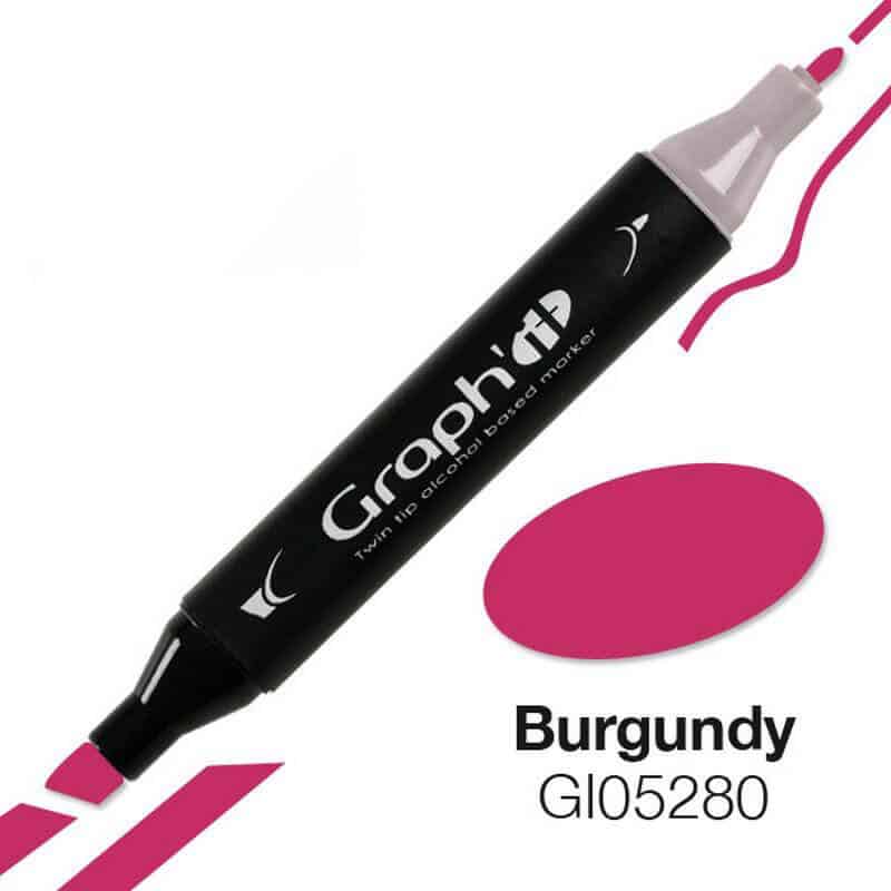 GRAPH'IT Twin Tip Marker GI05280 Burgundy tusser