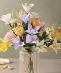 Crepepapir papirblomster DIY sæt