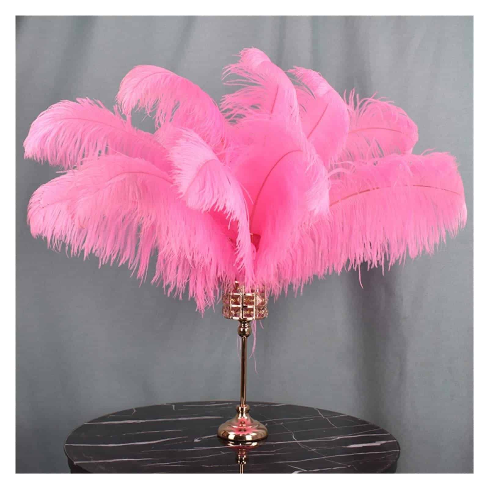 Strudsefjer lyserøde 30-35cm 1stk