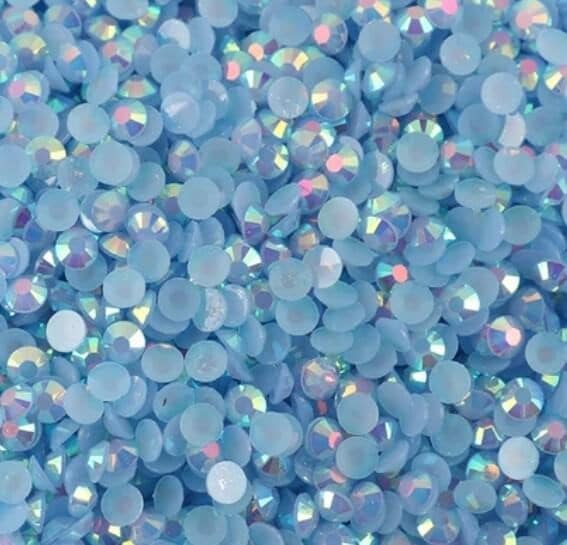 Rhinsten 3mm iriserende lyseblå 500stk