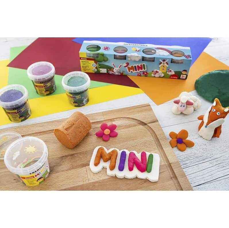 Faber Castell EFA Vegan modellervoks, 4 x 140 g 4 special farver