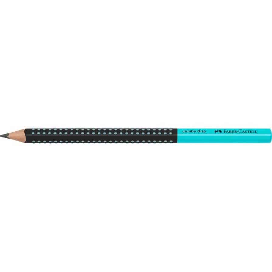 Faber Castell Jumbo Grip blyant i sort og turkis