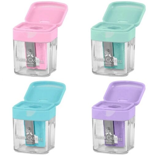 Faber Castell blyantspidser mini i pastel farver