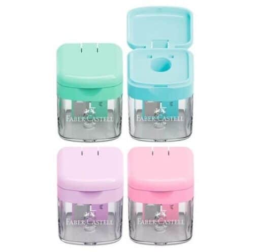 Faber Castell blyantspidser mini i pastel farver