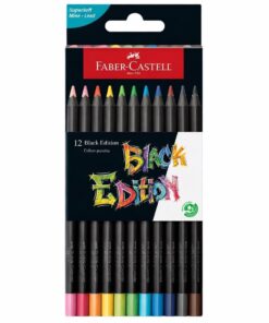 Faber-Castell Black Edition farveblyanter 12 stk med intense farver og trekantet ergonomisk design
