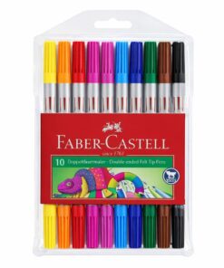 Faber-Castell dobbelt tusser 10 stk med tynd og tyk spids i klare farver