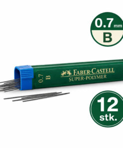Faber-Castell Miner Super-Polymer 0,7 B stiftbly i grøn beholder med 12 stk. grafitstifter