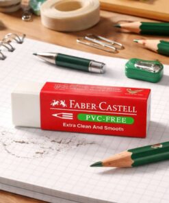 Faber-Castell PVC-frit viskelæder på notesblok med blyanter – ren og skånsom sletning i hverdagsbrug
