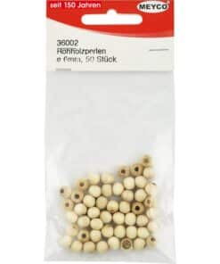 Træperler natur 6mm