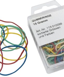 Elastikker i forskellige farver og størrelser