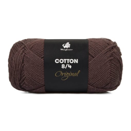 Mayflower garn Cotton 8/4 Mørkebrun 1436