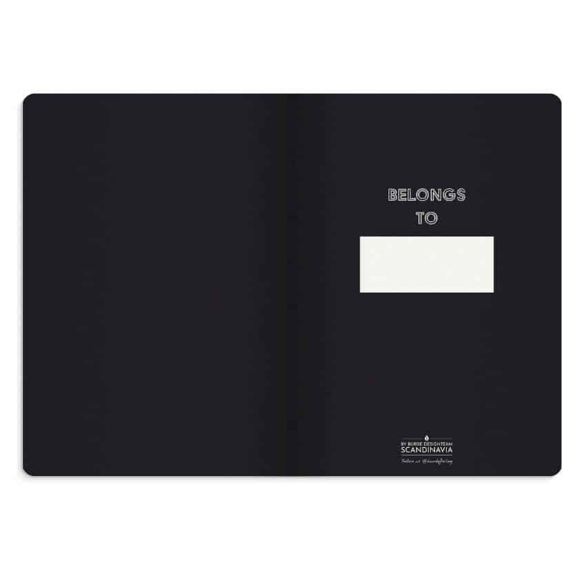 Mayland Notesbog Deluxe B5 black 160 sider 100g