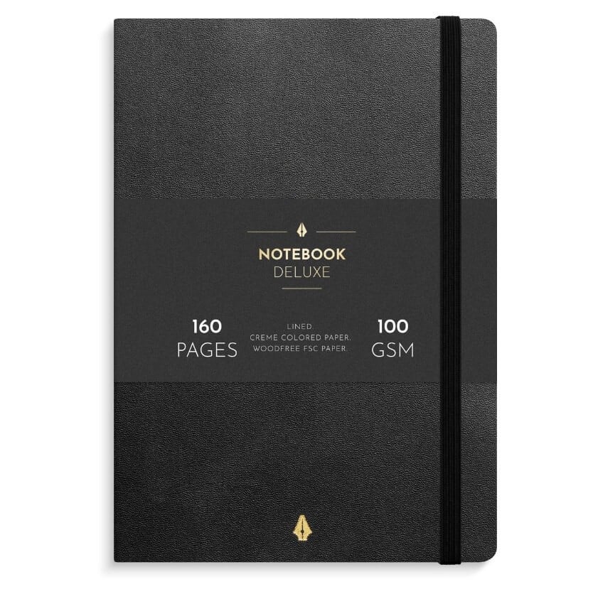 Mayland Notesbog Deluxe B5 black 160 sider 100g