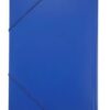 elastikmappe A4 blå i plast PP