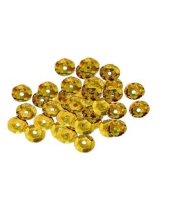 pailletter metallic guld 6mm