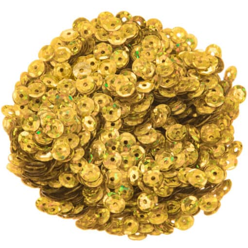 Palietter metallic guld 6mm 1400stk