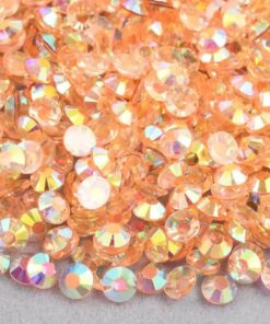Rhinsten 3mm iriserende fersken