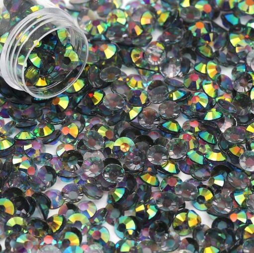 rhinsten iriserende sorte flatback 5mm