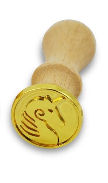 segl stempel til lak med enhjørning motiv