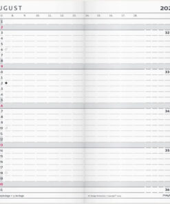 Index Planner månedskalender REFILL 2026 med månedsoverblik og timeopdelt dagslayout.