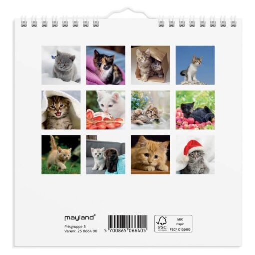Mayland Vægkalender mini Kattekillinger 2025