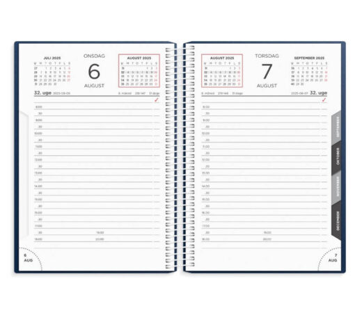 Mayland dagkalender blå PP-plast 2025