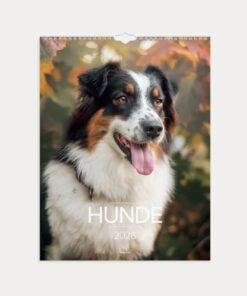 Mayland Vægkalender Hunde 2026 med sødt hundebillede på forsiden og spiralbinding.