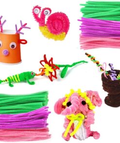 Chenille piberensere rød mix 6mm