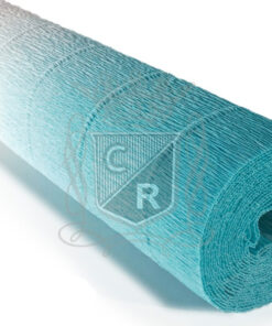 Cartotecnica Rossi Crepepapir hvid azurblå gradient 50x250cm til papirblomster