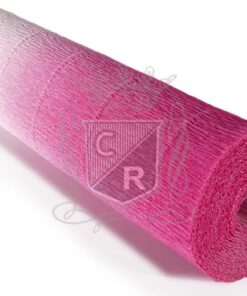 Cartotecnica Rossi Crepepapir hvid fuchsia gradient 50x250cm til papirblomster