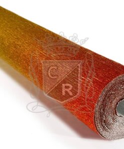 Cartotecnica Rossi Crepepapir metallic guld rød gradient 50x250cm til papirblomster