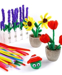 Chenille piberensere rød mix 6mm